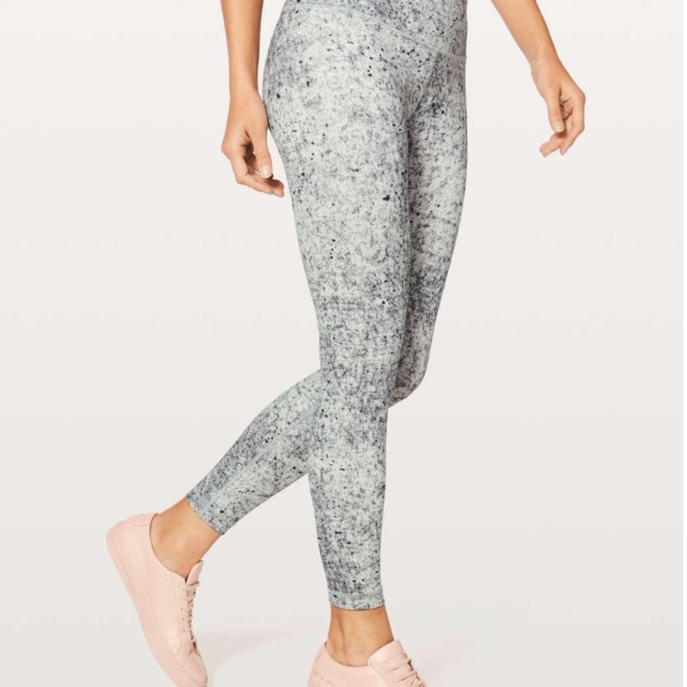 Lululemon Wunder Under Hi-Rise 7/8 Tight 25" Antiqued Alpine White Multi